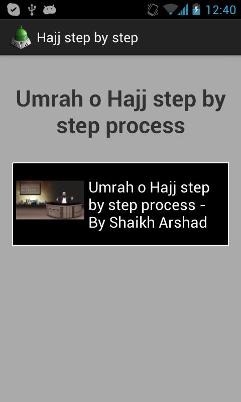 Hajj step by step