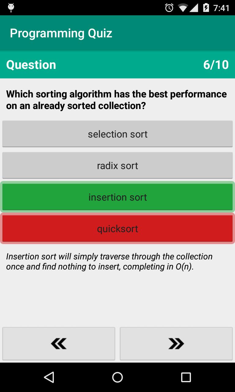 Programming Quiz LITE