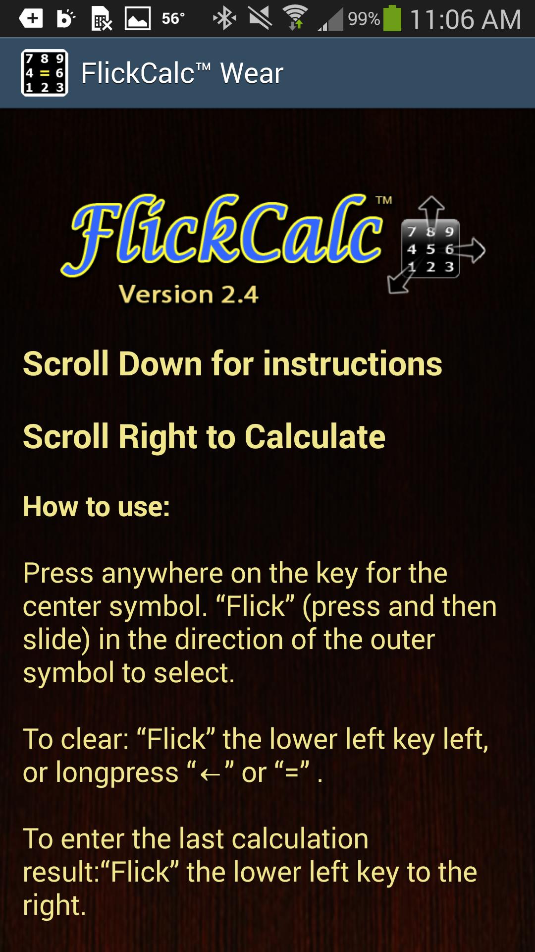 Flick Calc Wear Calculator App