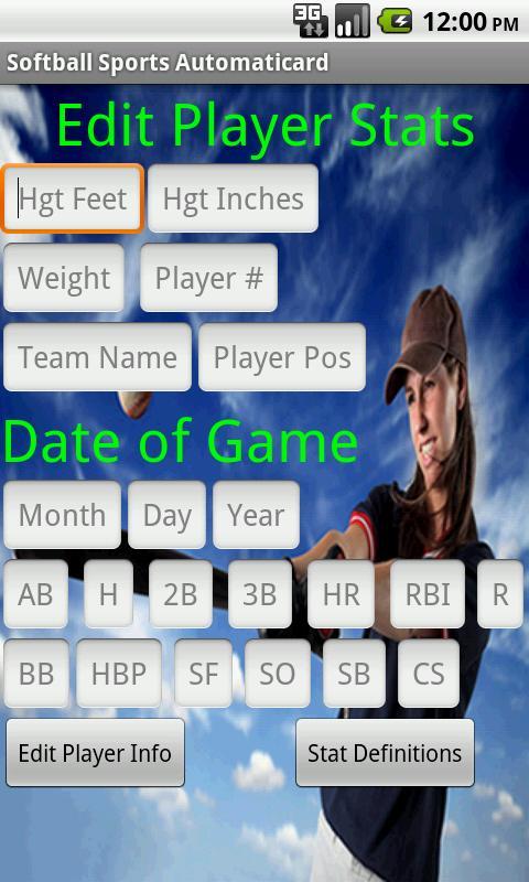 Softball Hitting Card Creator