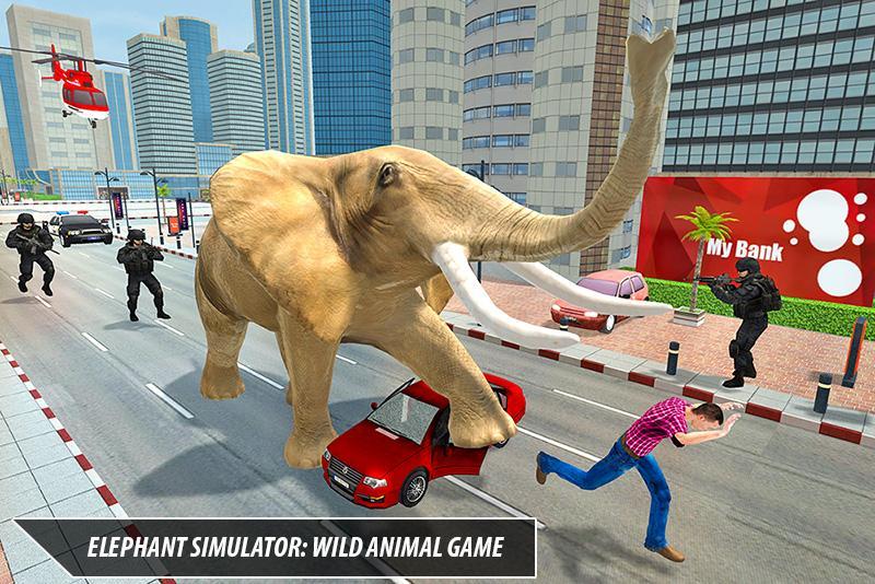 Elephant City Attack Simulator: Wild Animal Games