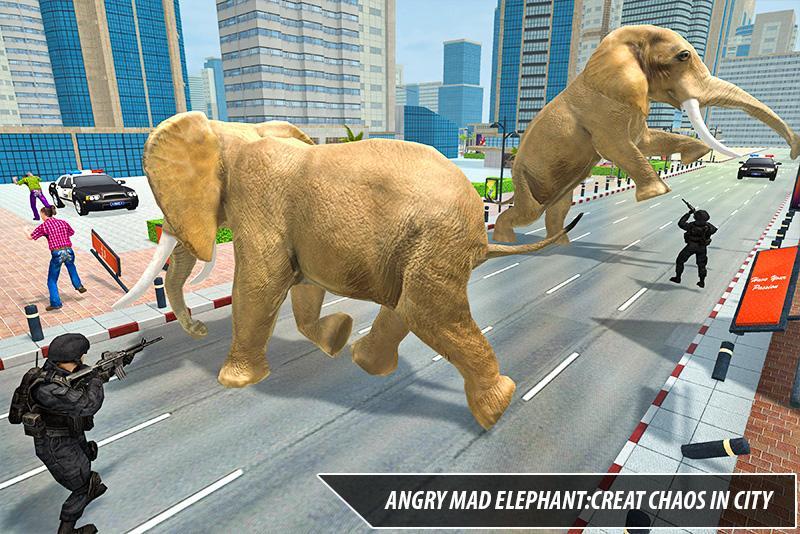 Elephant City Attack Simulator: Wild Animal Games