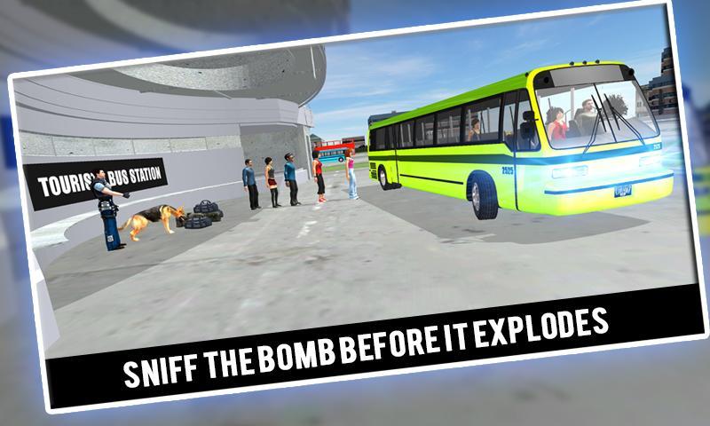 Police Dog Tourist Bus Station