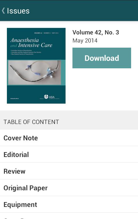 Anaesthesia & Intensive Care