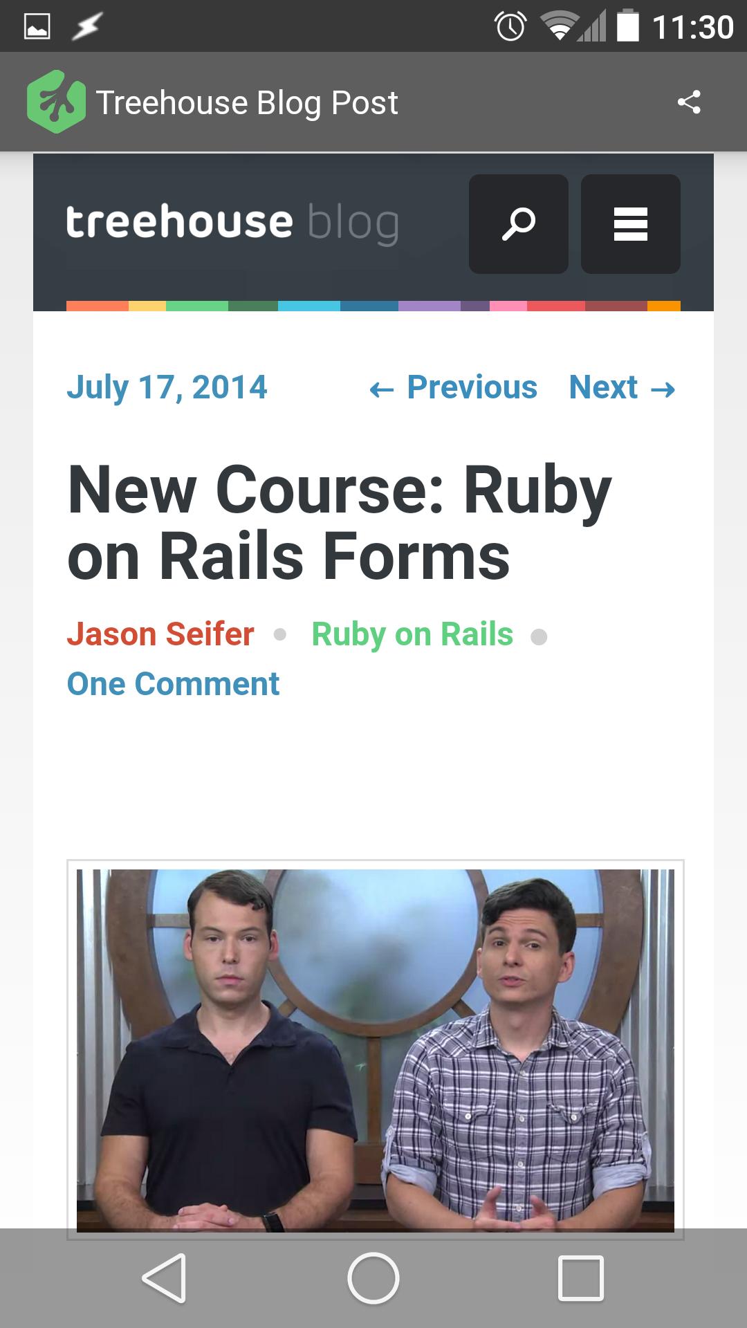 Blog Reader (Treehouse)