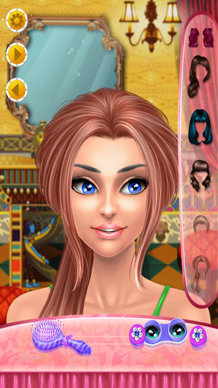 Salon indian traditional dress up and make up sari