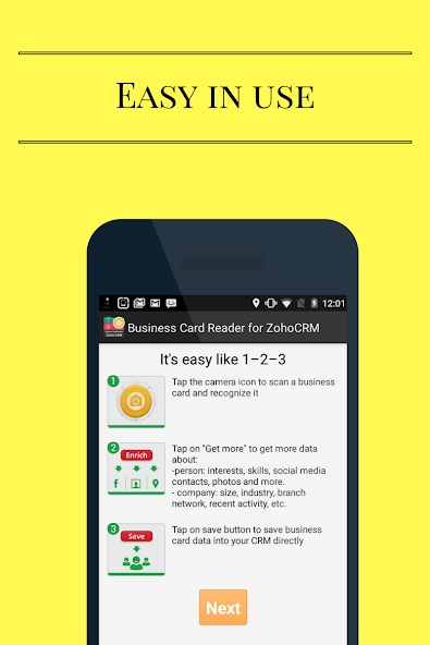Business Card Reader for Zoho CRM