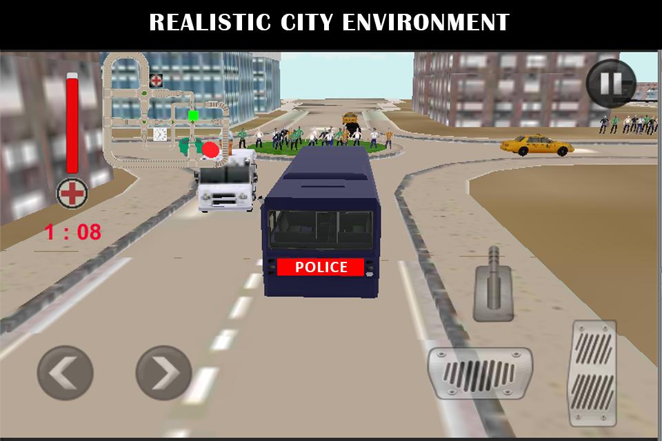 Police Bus City Driver
