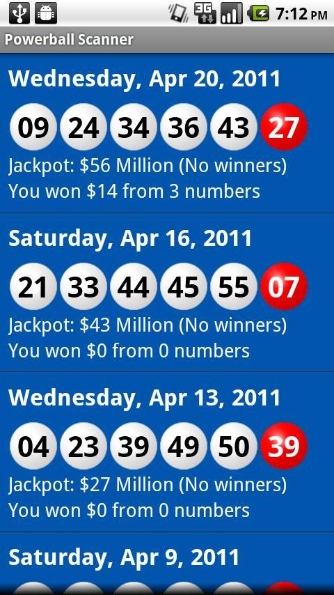 Powerball Scanner Lite