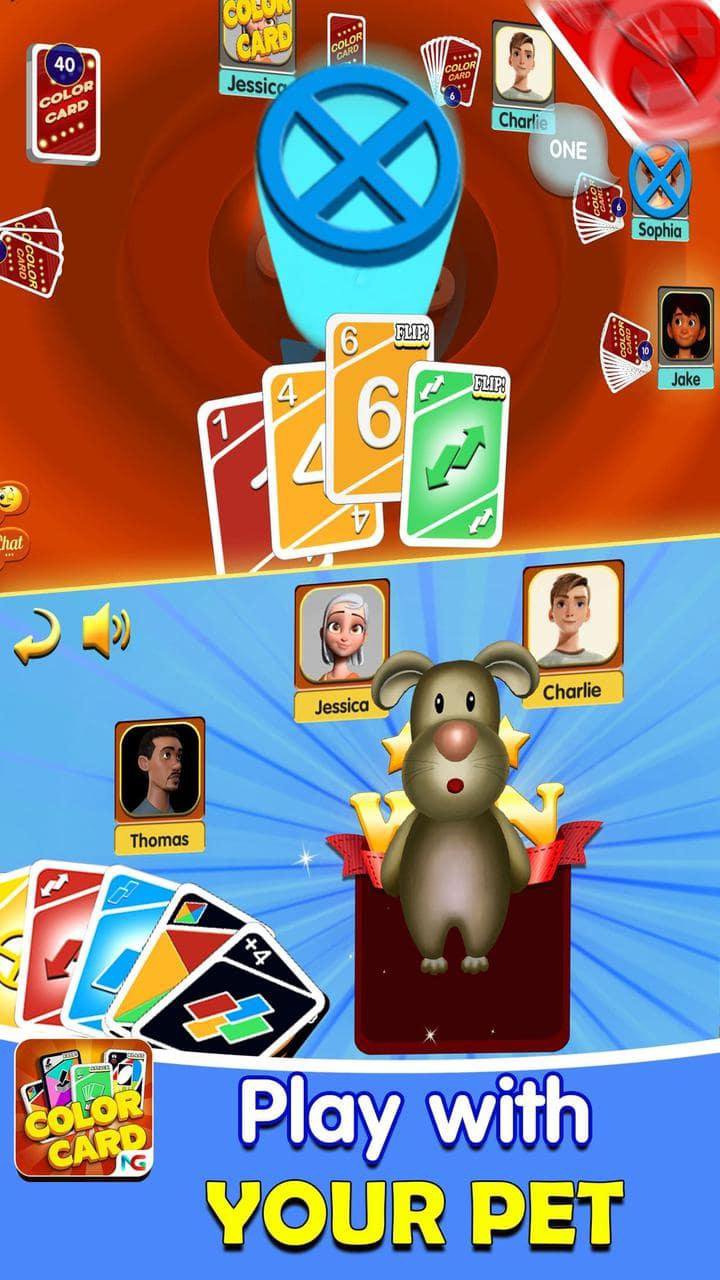 Color Card Game: Ono Friends - One Color Party