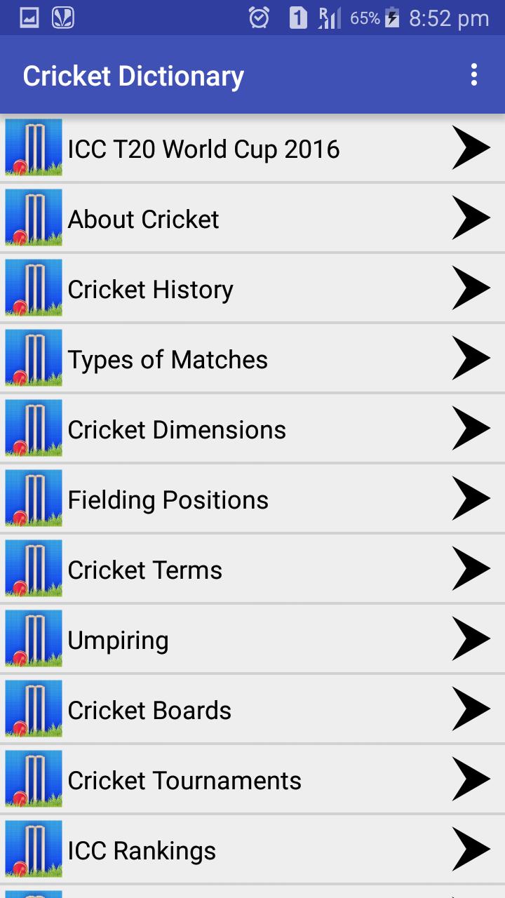 Cricket Dictionary