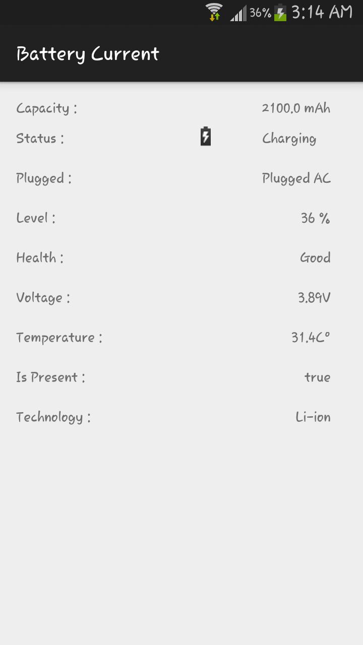 Battery Charging Current