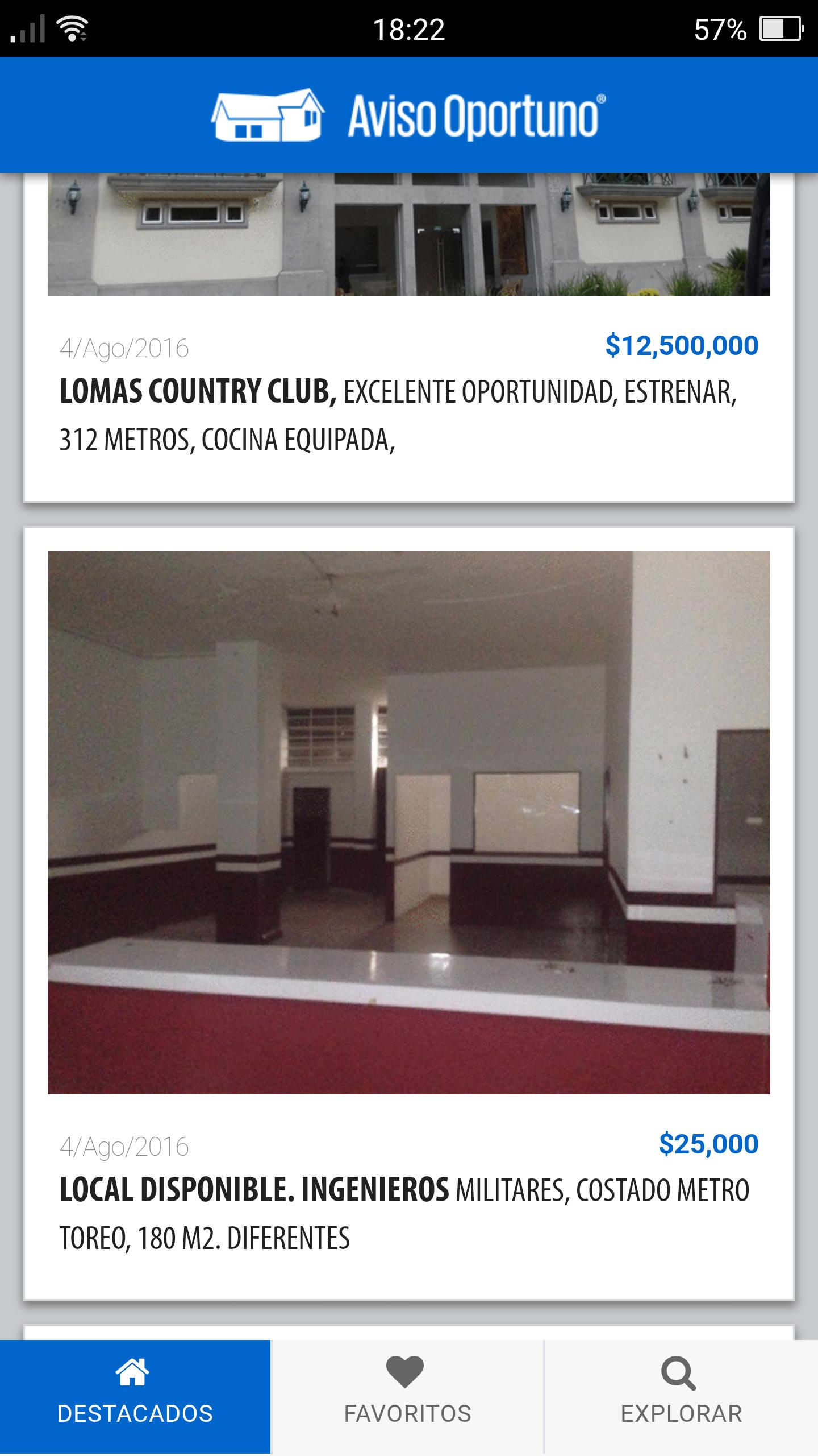 Aviso Oportuno Inmuebles