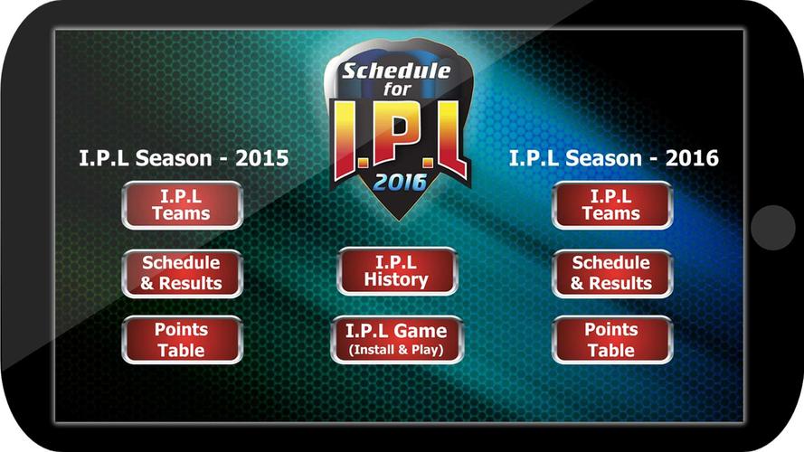 Schedule for IPL 2016