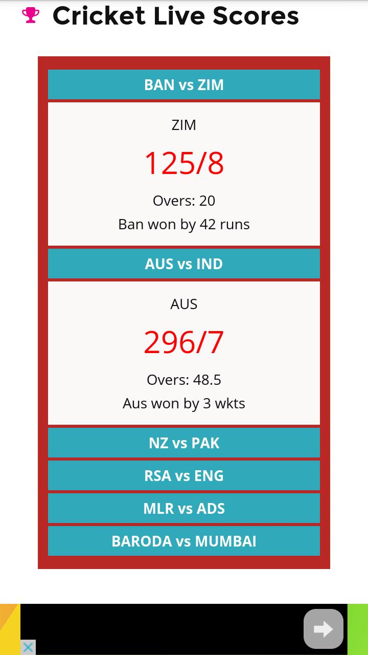 T20 Cricket Cup 2016 Fixtures