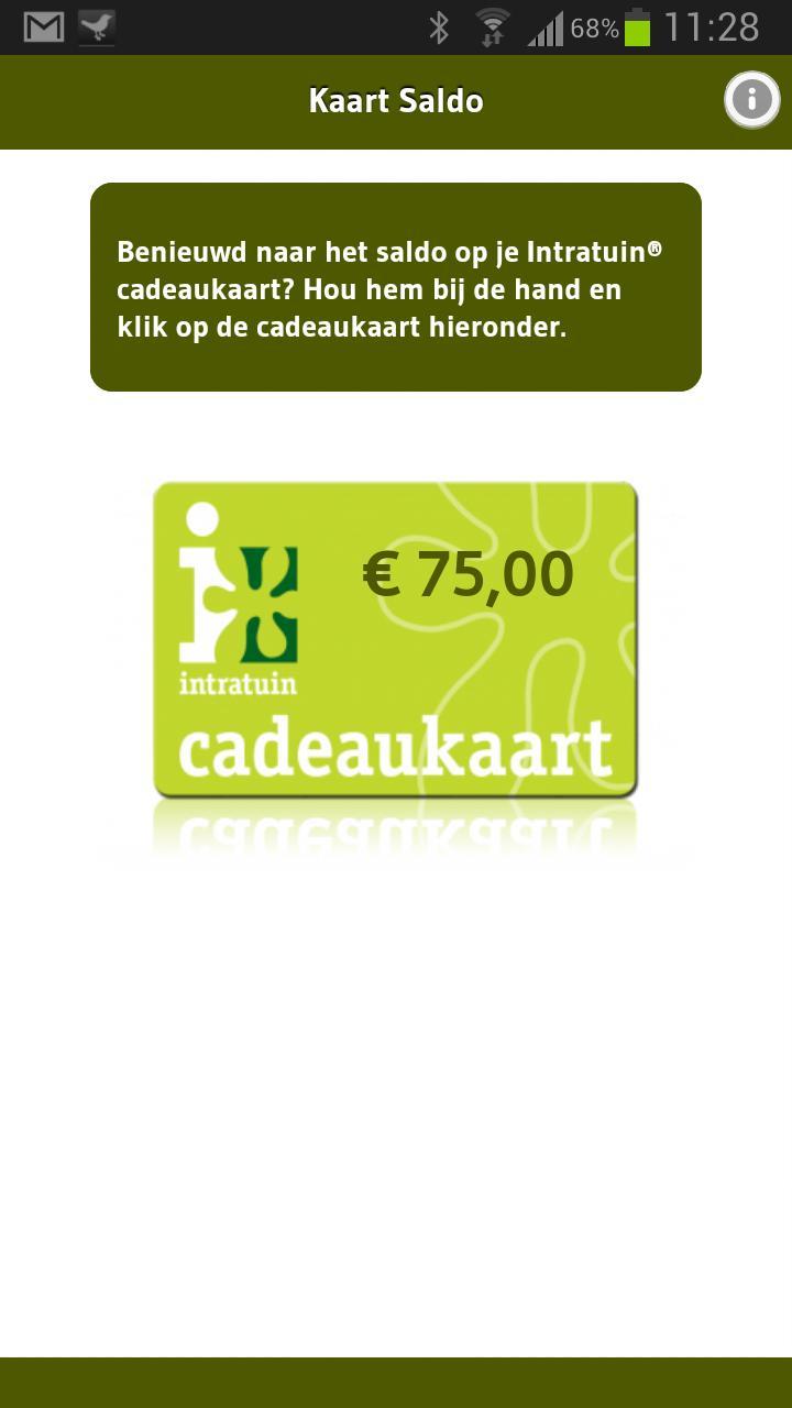 Kaartsaldo Intratuin