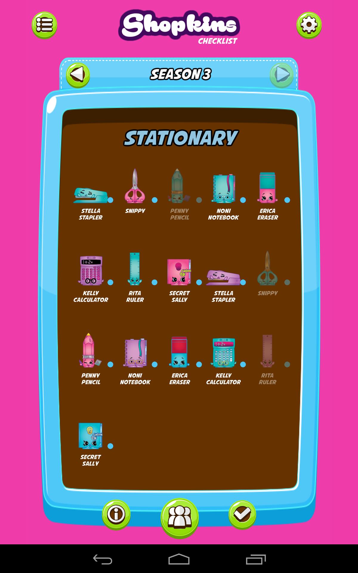 Checklist - Shopkins Edition