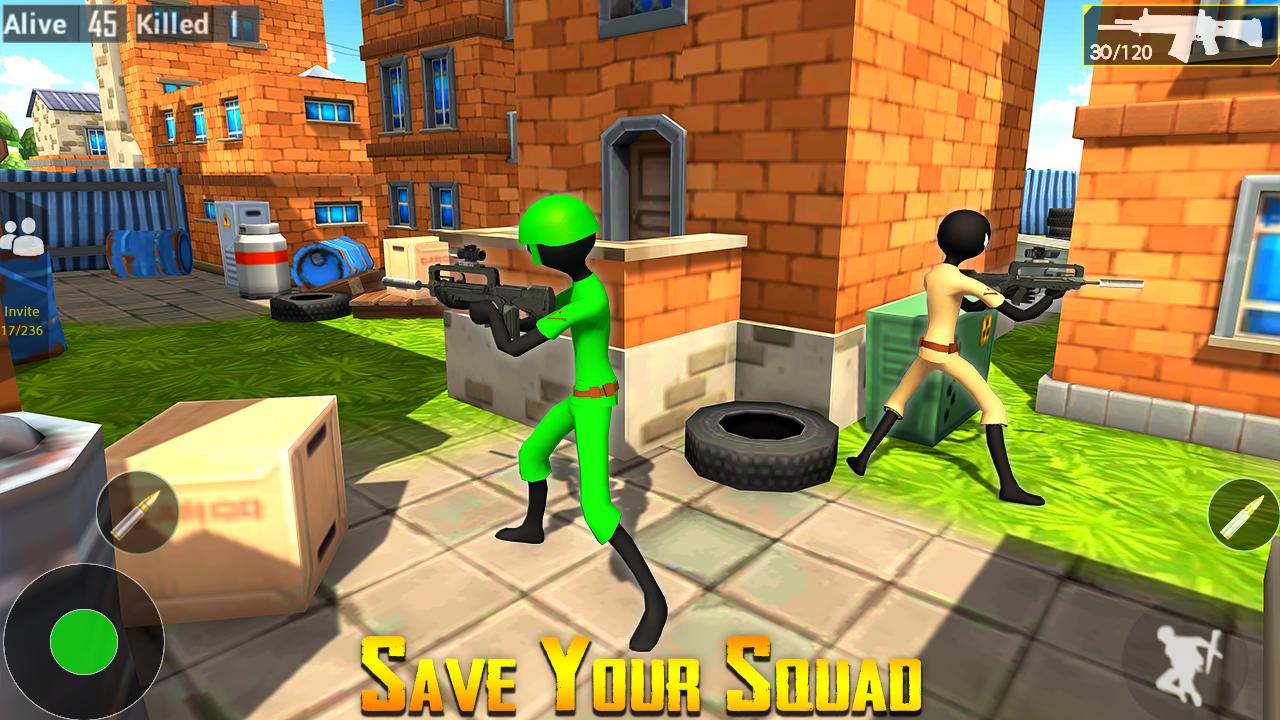 Green Stickman Royale Battle: FPS Shooting