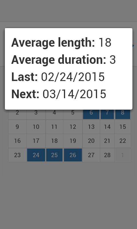 Discrete Period Calendar