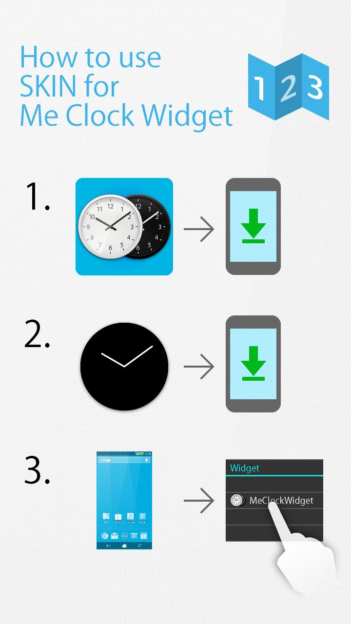 Glass clock widget -Me Clock