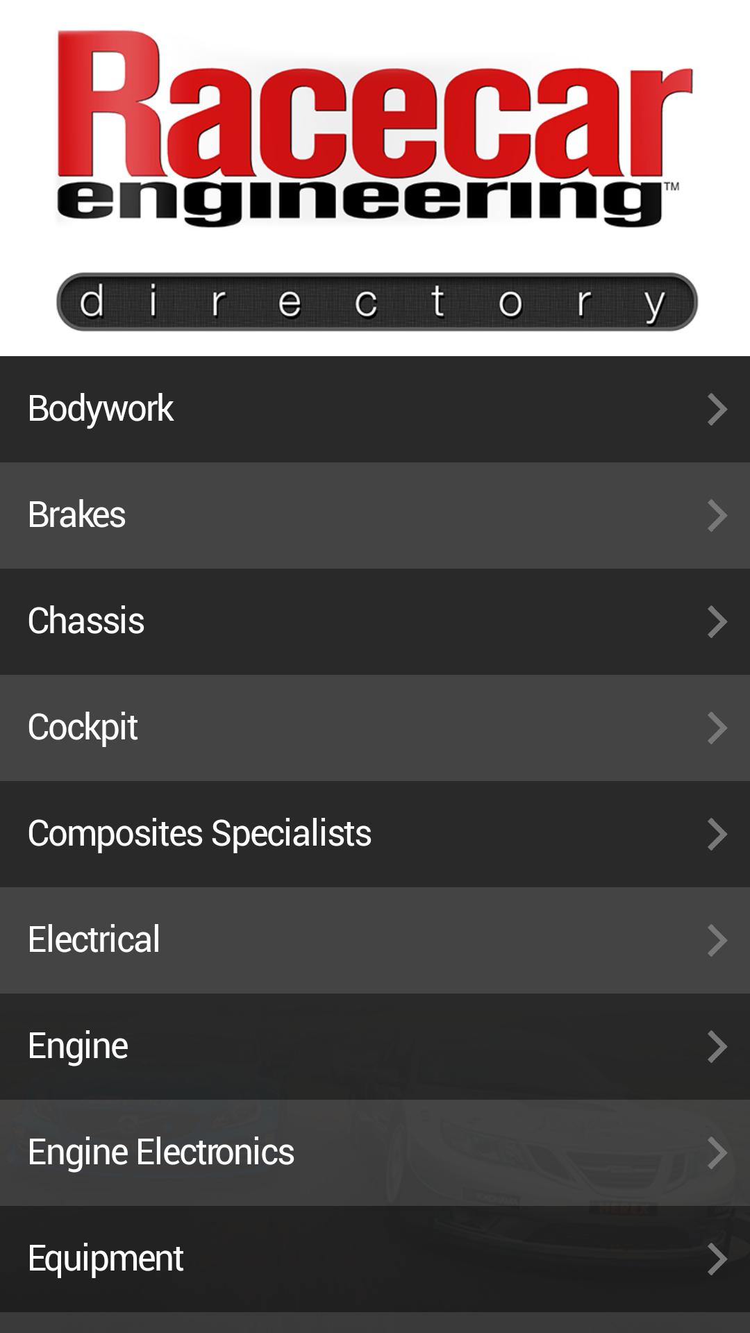Racecar Engineering Directory