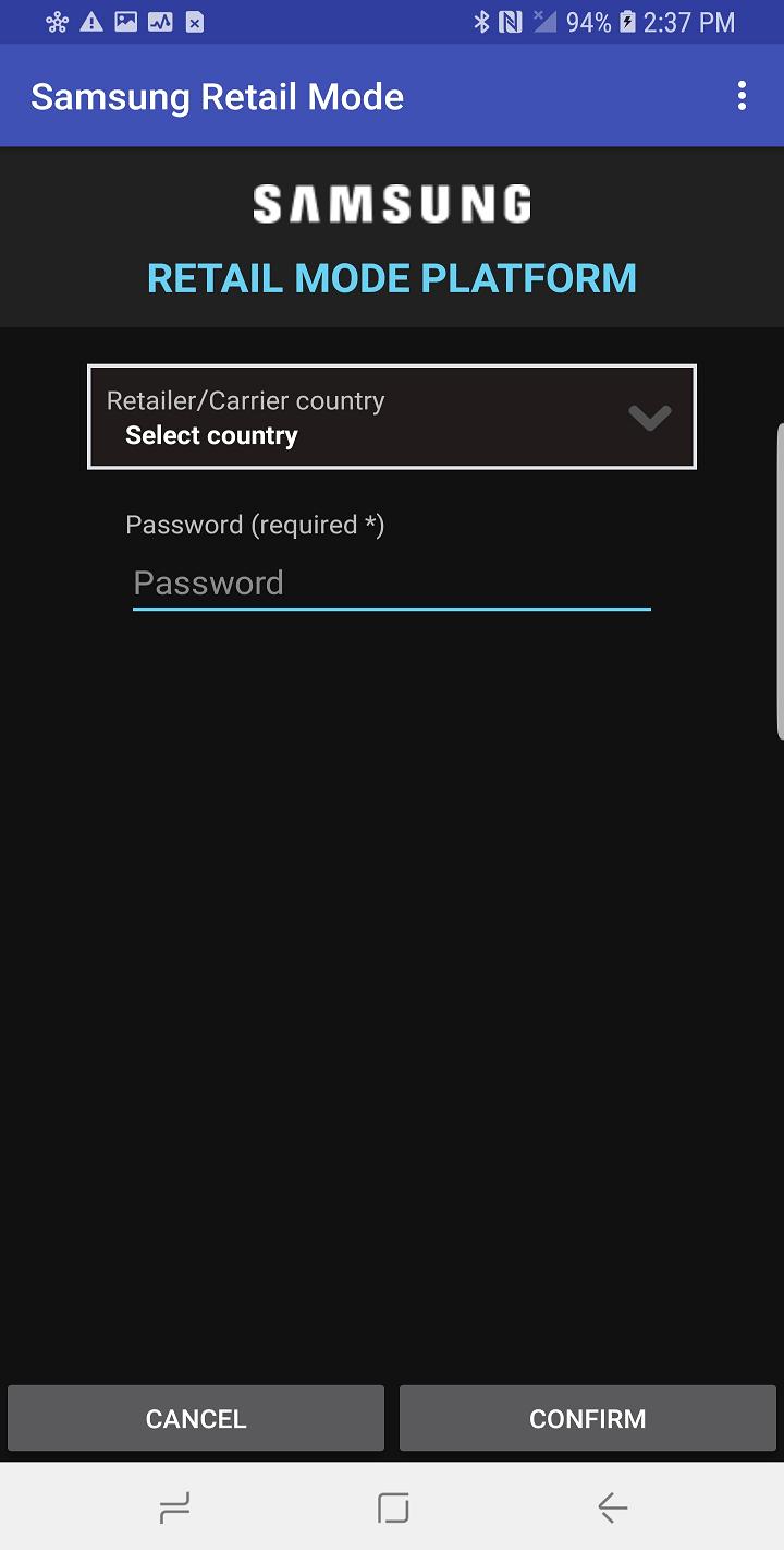 SAMSUNG RETAILMODE 2018