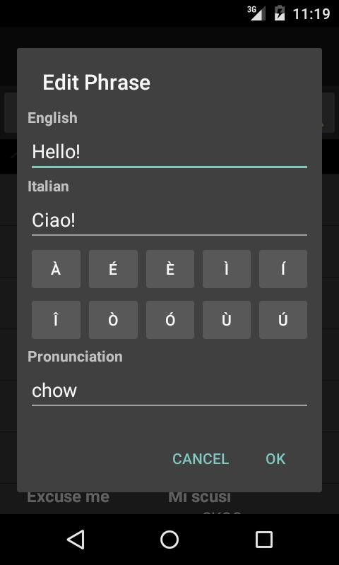 Travel Phrases - Italian Lite