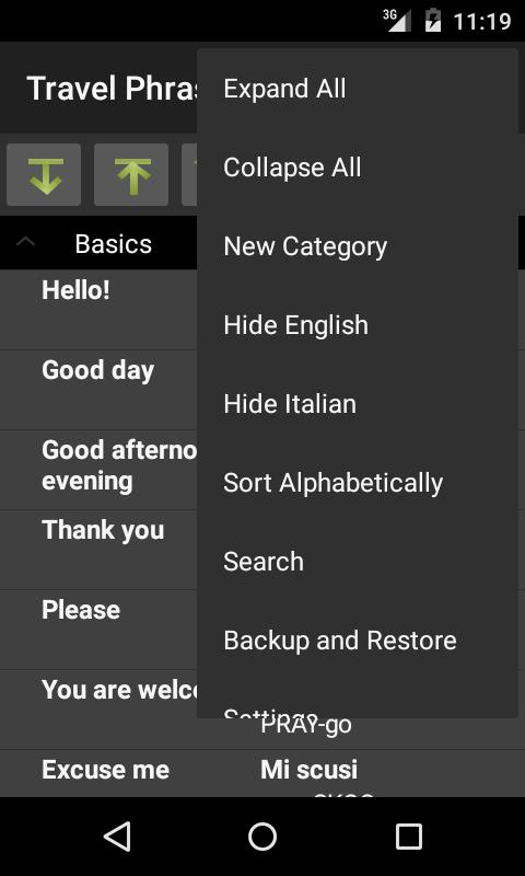Travel Phrases - Italian Lite