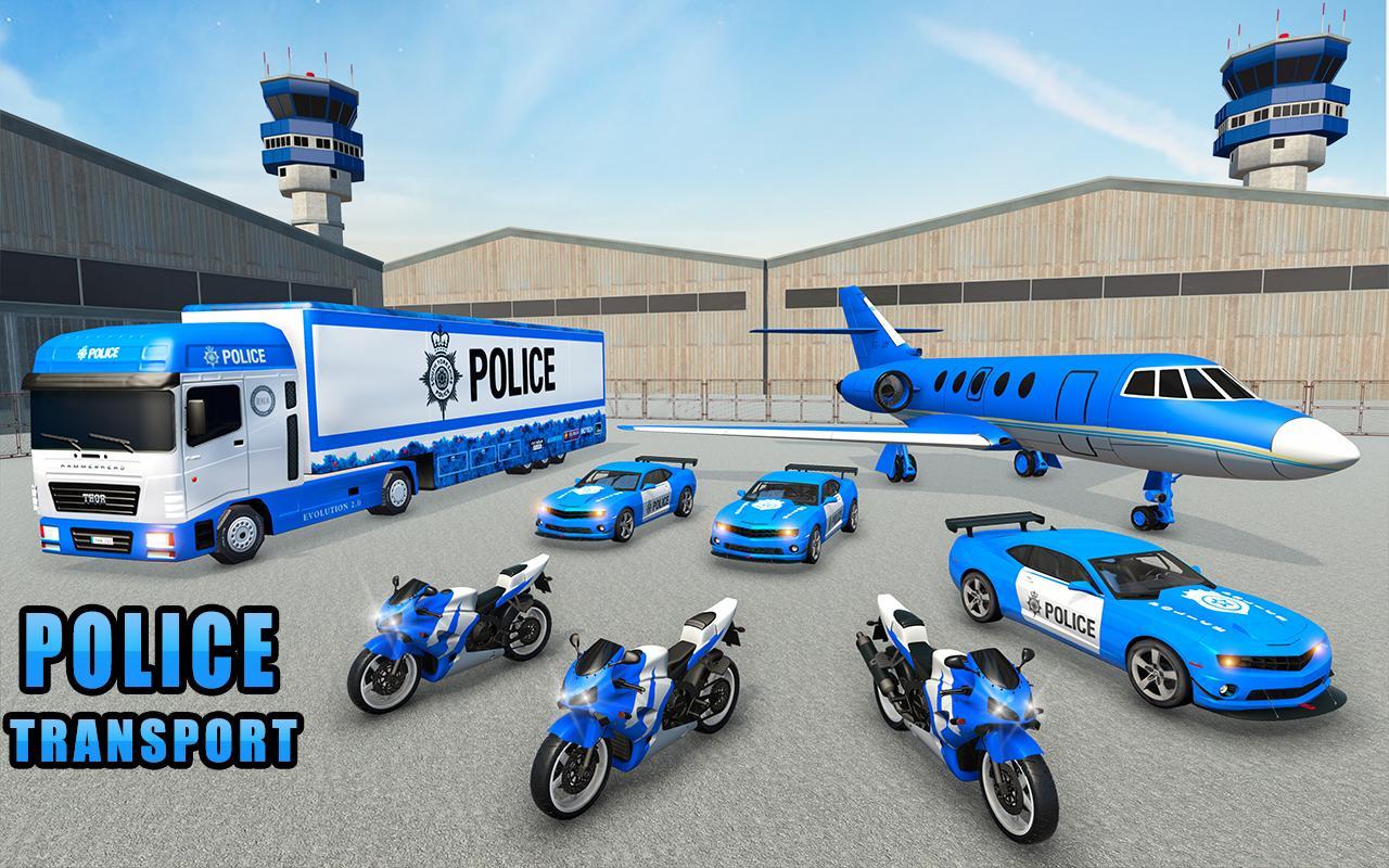 US Police Multi Level Transport Truck Driving Game