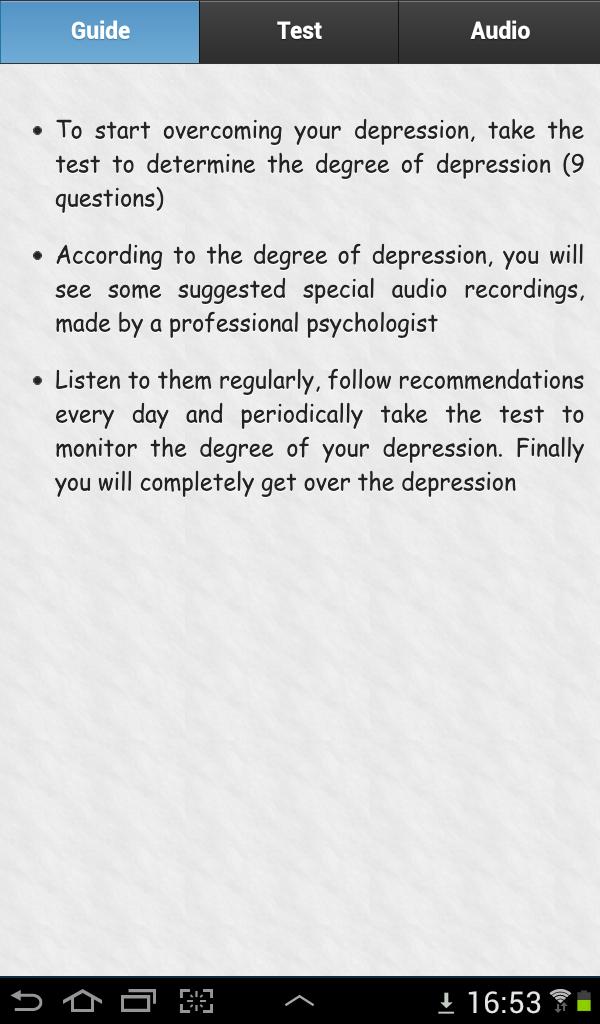 Overcome the depression