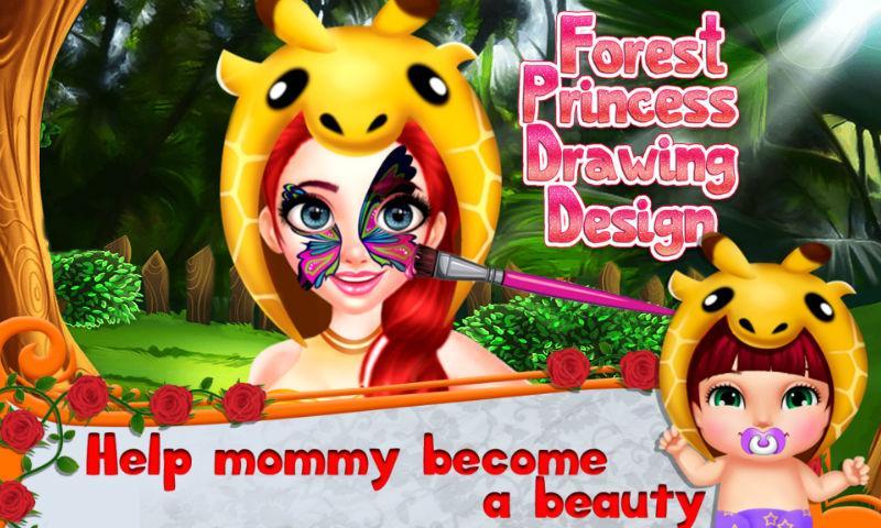 Forest Princess Drawing Design