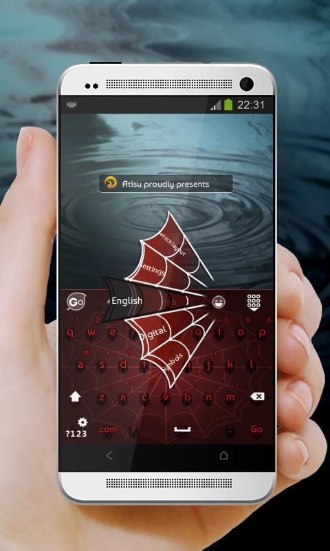 Spiders bite GO Keyboard