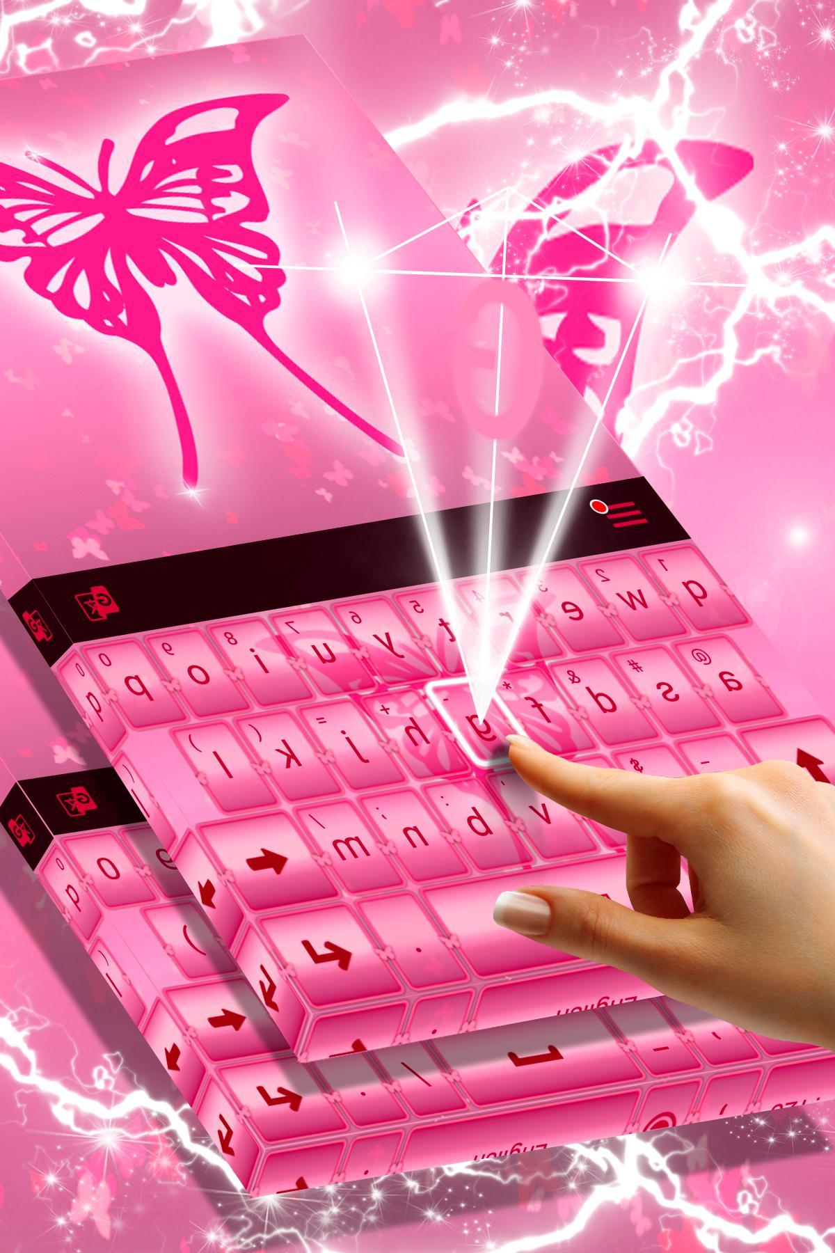 Pink Butterfly Keyboard
