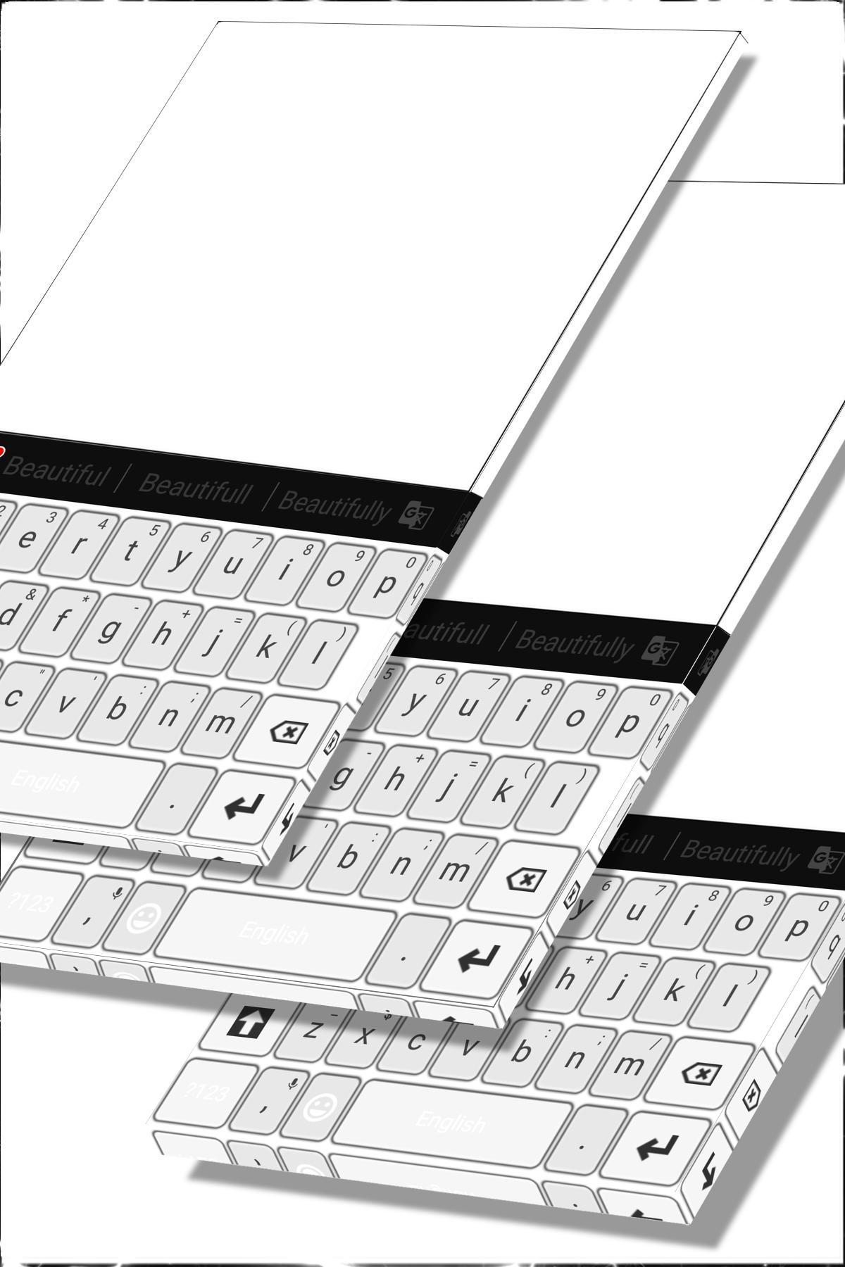 Laptop Keyboard Modern White