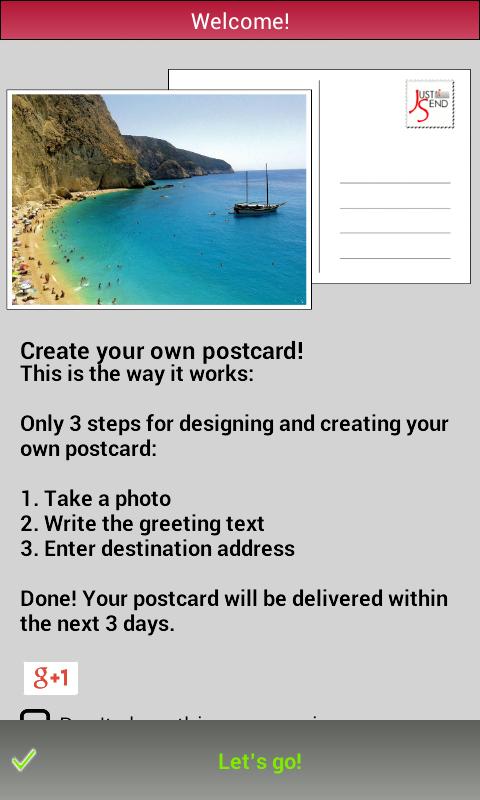 JustSend - Postcard Greetings