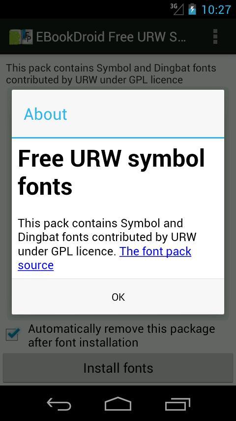 EBookDroid URW Symbol FontPack