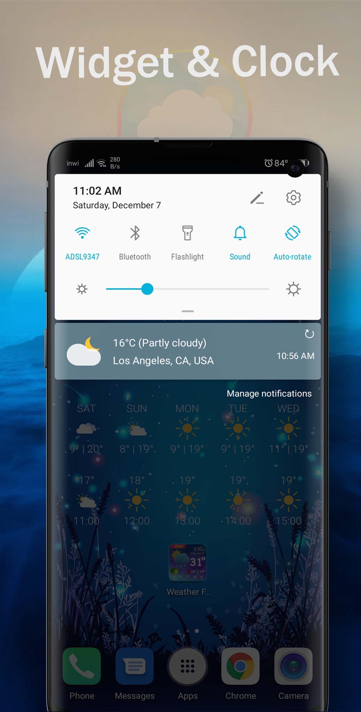 Weather Live Forecast & Clock Widget