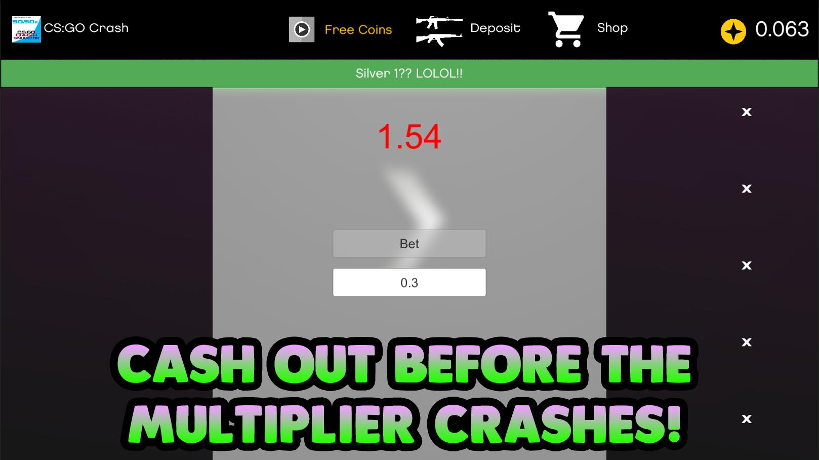 Crash Simulator - CSGO Betting