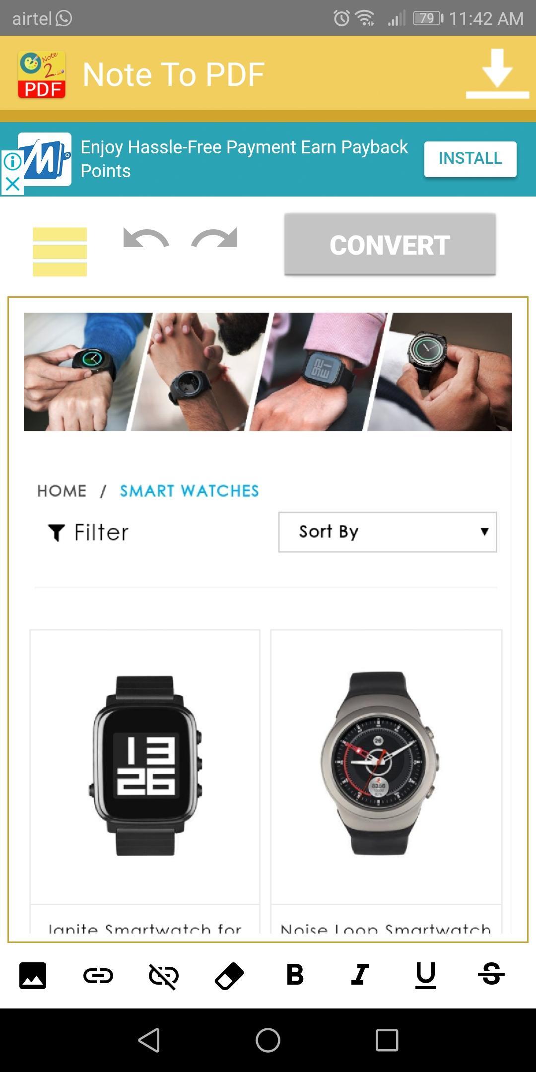 Text, Note & HTML To PDF