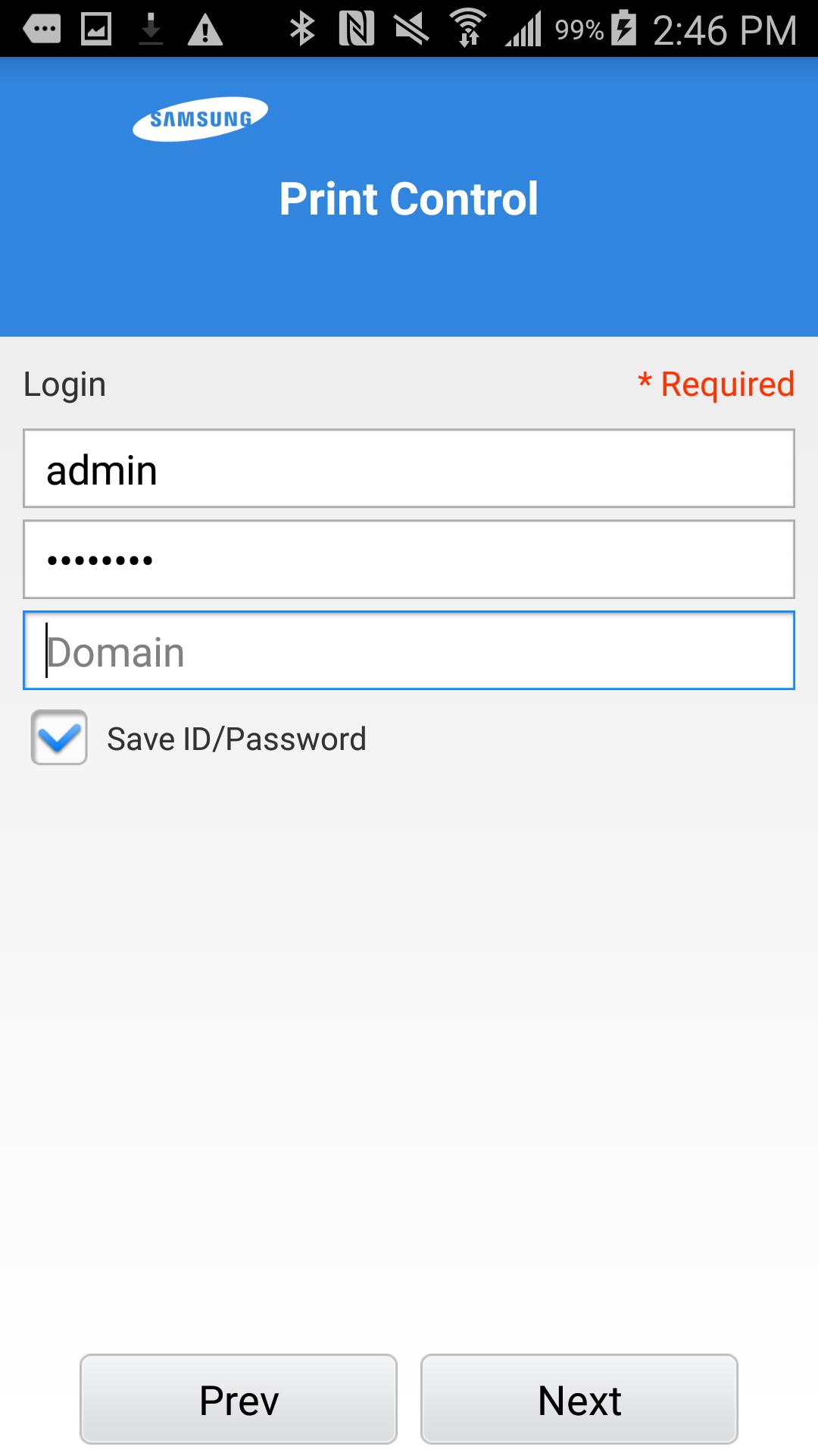 Samsung Mobile Print Control