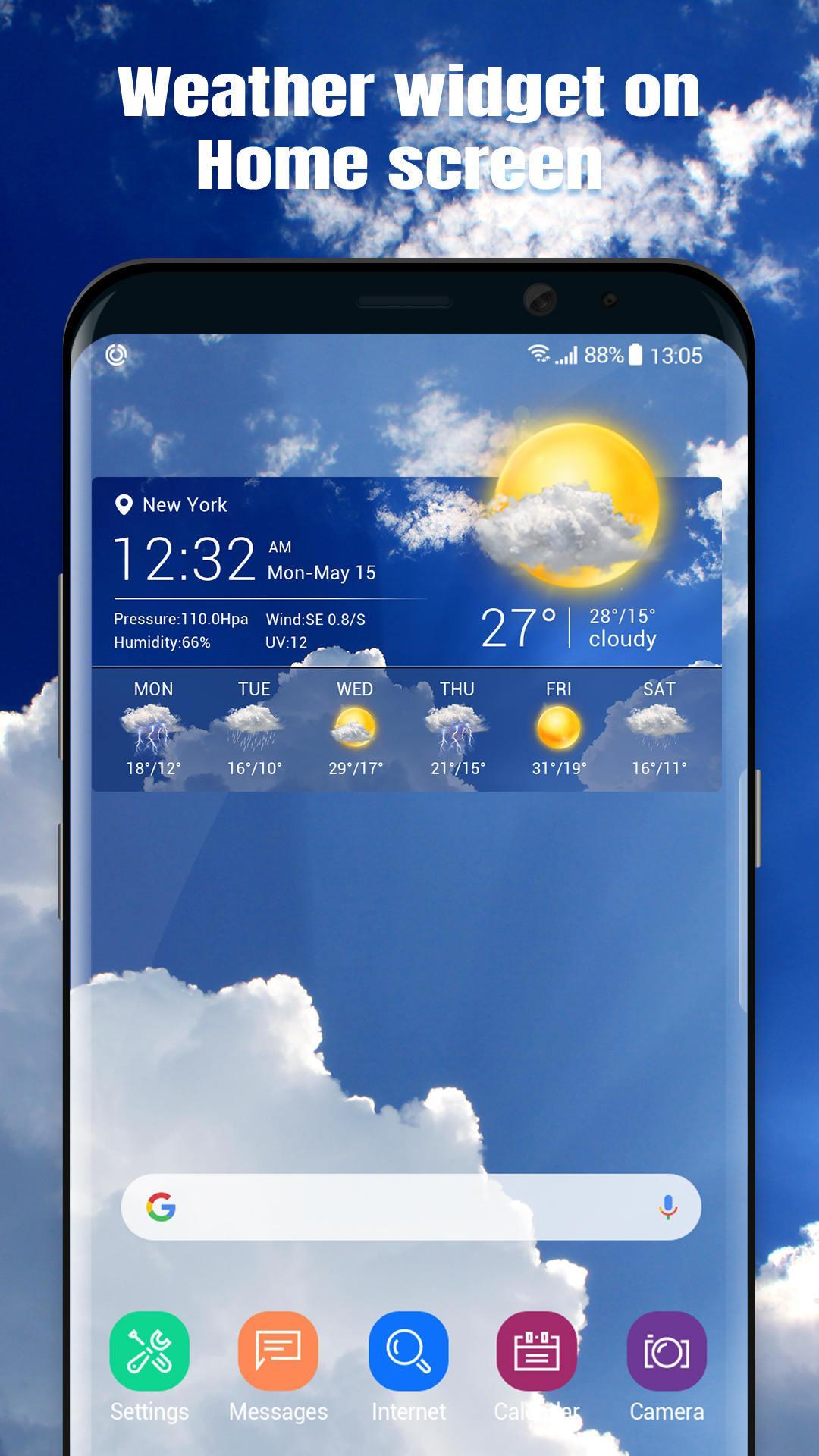 6-Day weather widget&Forecast
