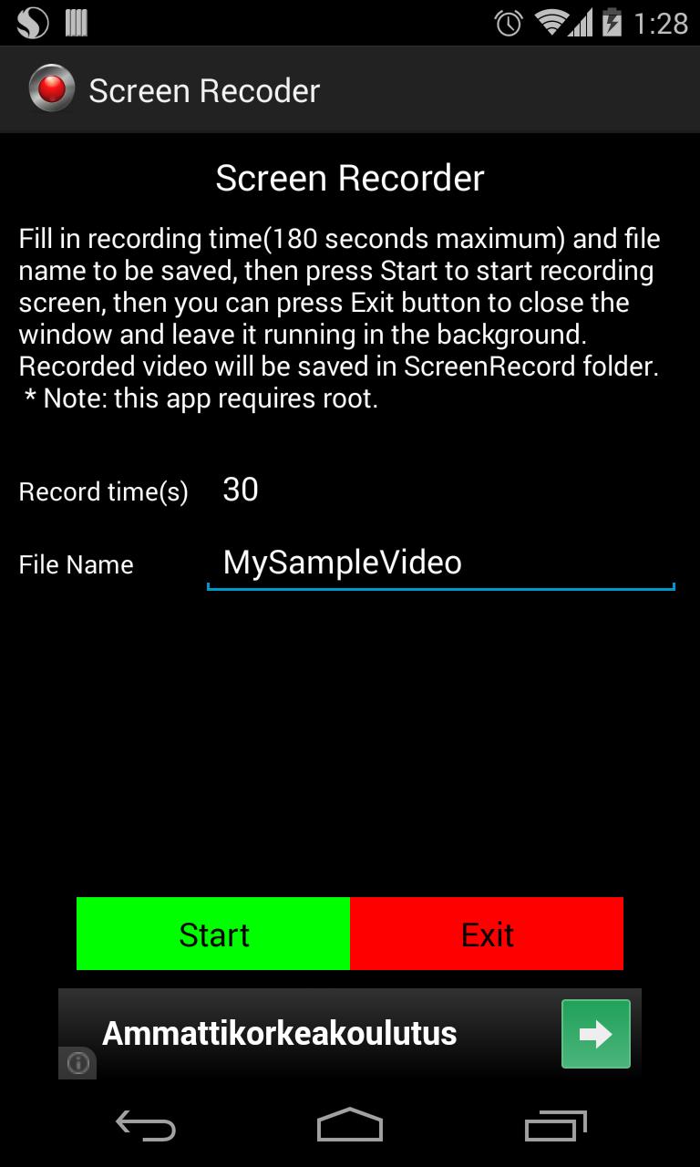Screen Recorder for Root