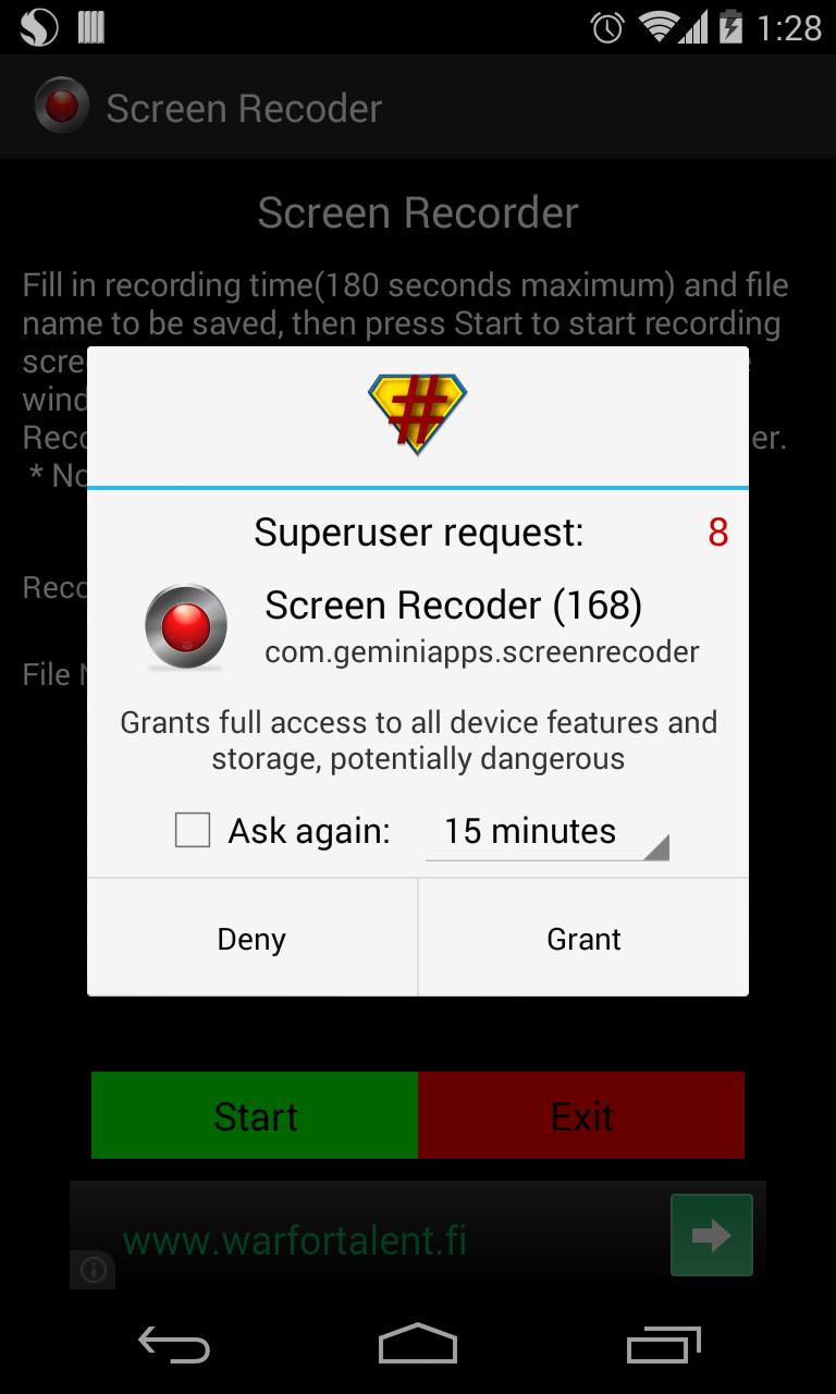 Screen Recorder for Root