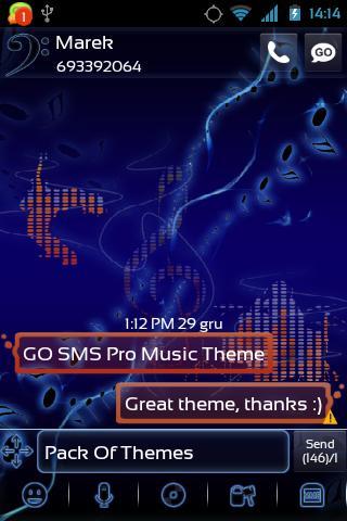 Music Theme for GO SMS Pro