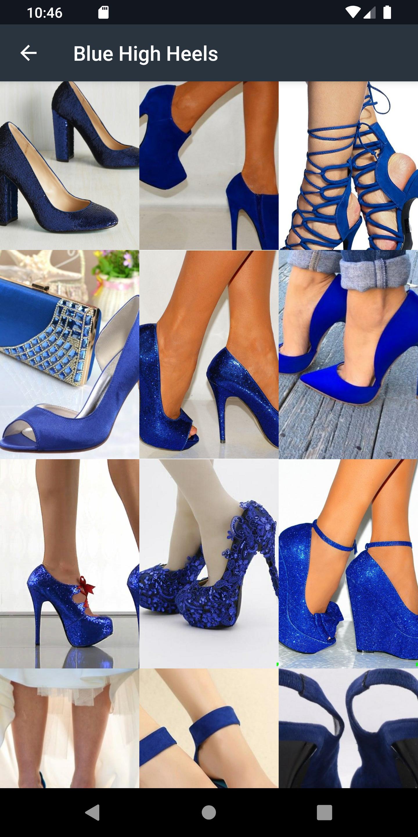 Blue High Heels