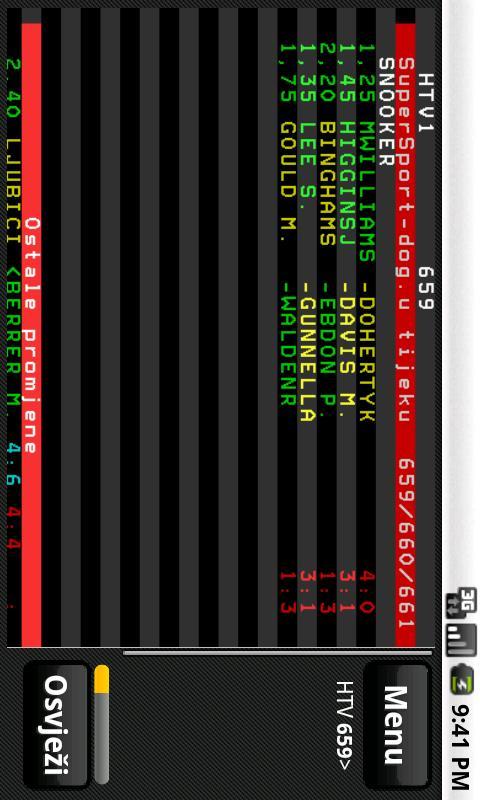 1x2 TxT - Teletext live scores