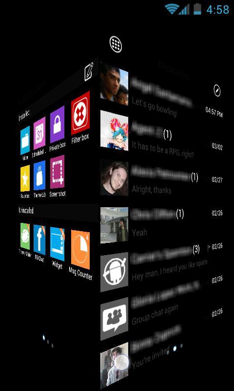GOSMS WP7 Grey Theme Free