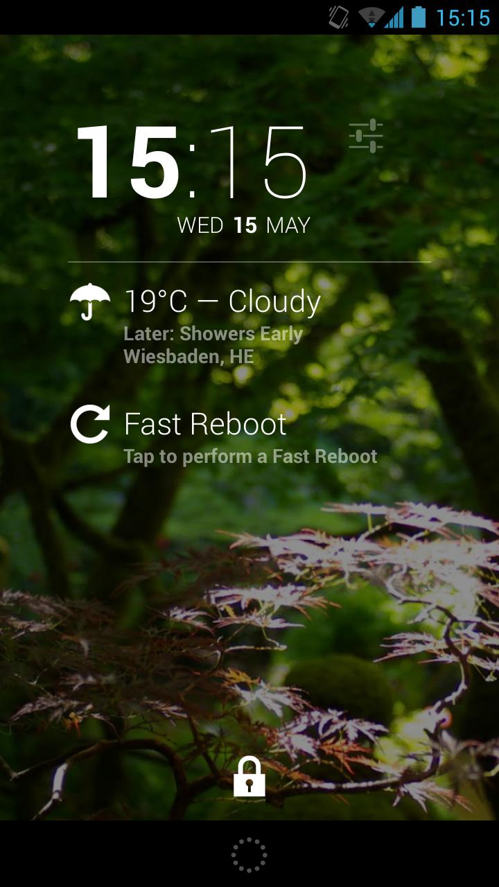 Fast Reboot for DashClock