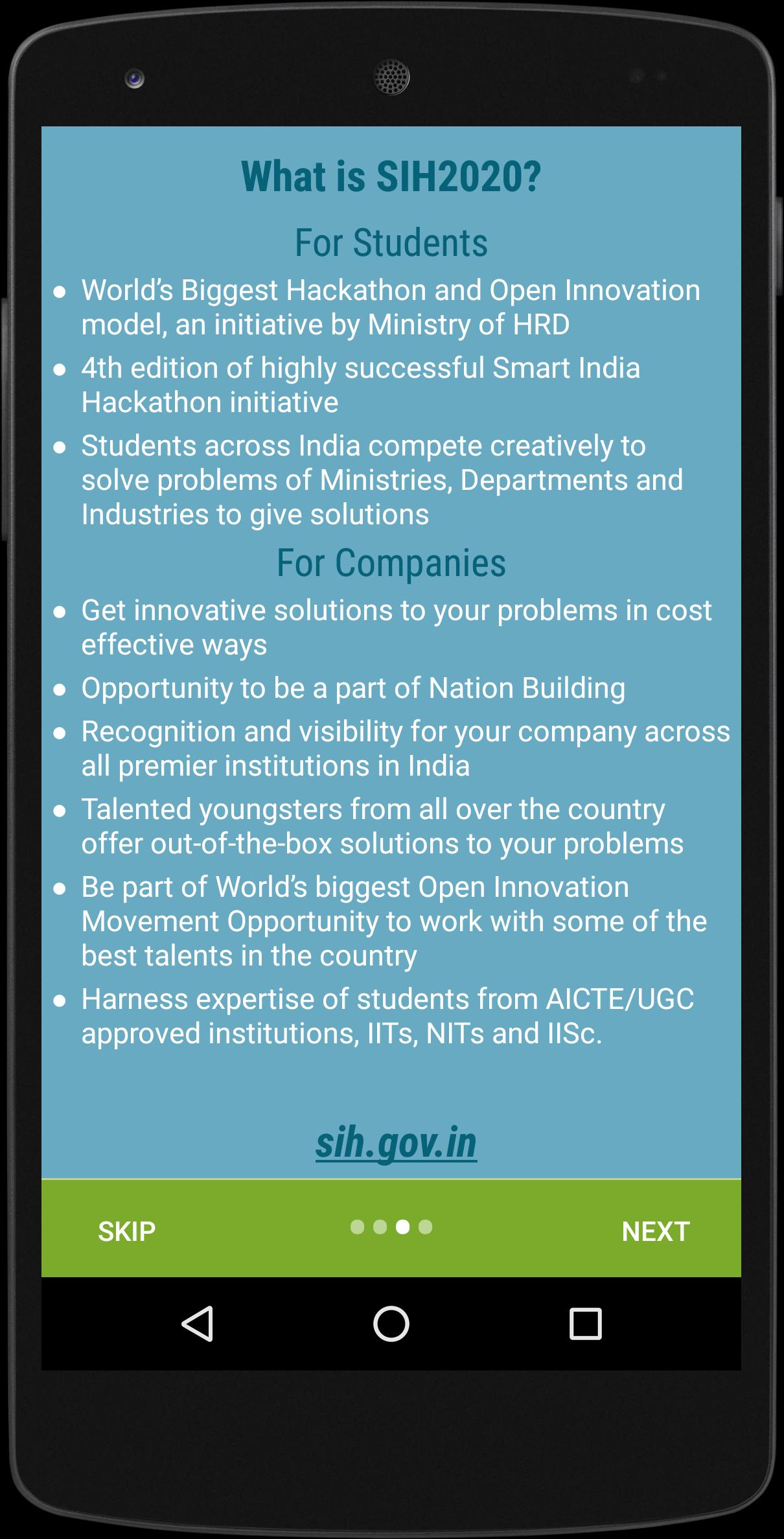 Smart India Hackathon SIH