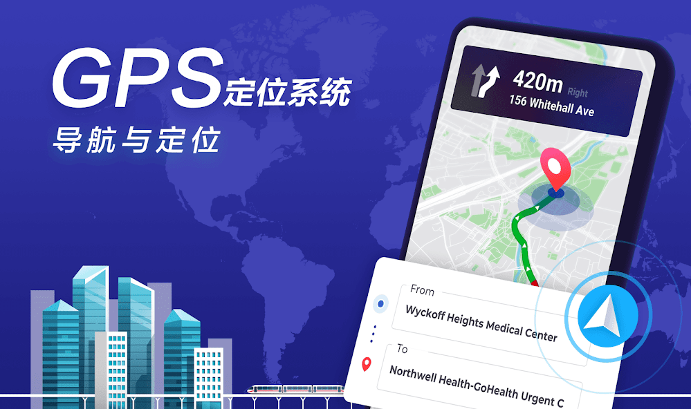 GPS Navigation Route Finder